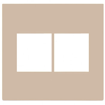 Placa 4 Módulos com Suporte Juntos 4x4 - RECTA Areia Satin Fosco